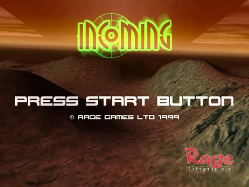 Incoming title screen for Sega Dreamcast